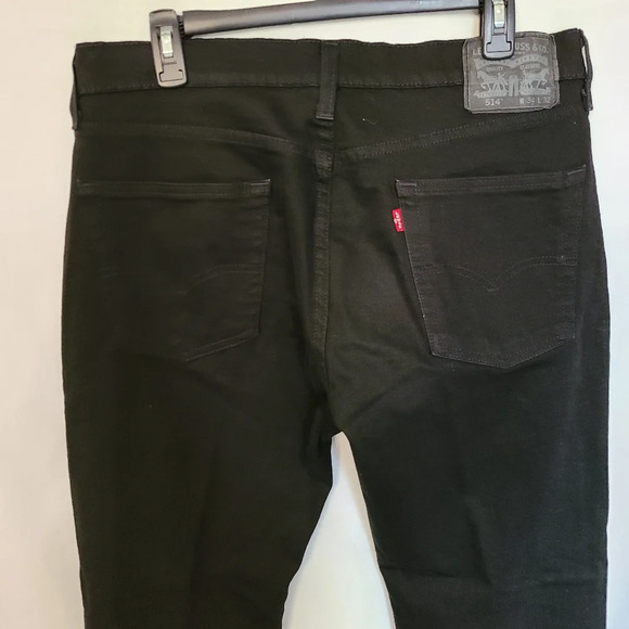 Levi's 514 Straight Black Jeans Men's Size W34 L32 - Picture 7 of 11